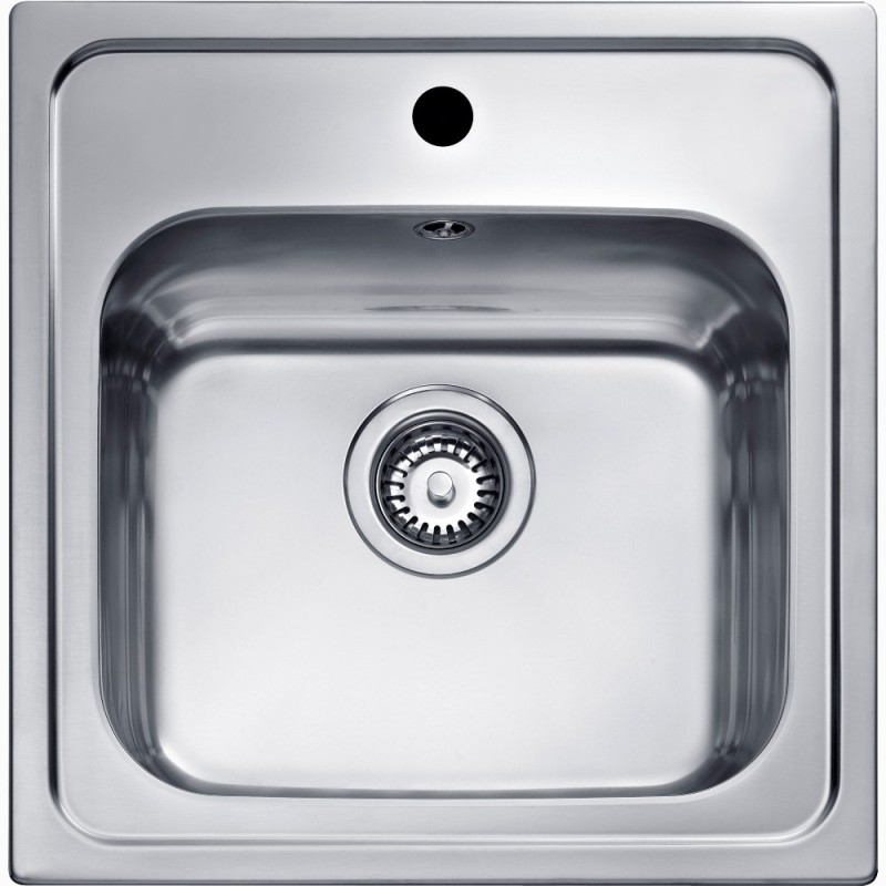 Teka ELINE 1C Lavabo sobre-encimera Plaza Acero inoxidable