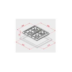 Teka EX 60 1 3G AI AL DR BUT Acero inoxidable Integrado Encimera de gas 3 zona(s)