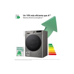 LG F4WR7010AGS lavadora Carga frontal 10 kg 1360 RPM Acero inoxidable