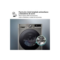 LG F4WR7010AGS lavadora Carga frontal 10 kg 1360 RPM Acero inoxidable