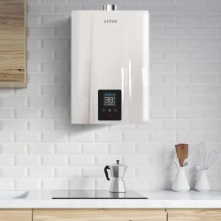 HTW Estanco ECO Vertical Sin depósito (instantánea) Sistema de calentador combinado Blanco