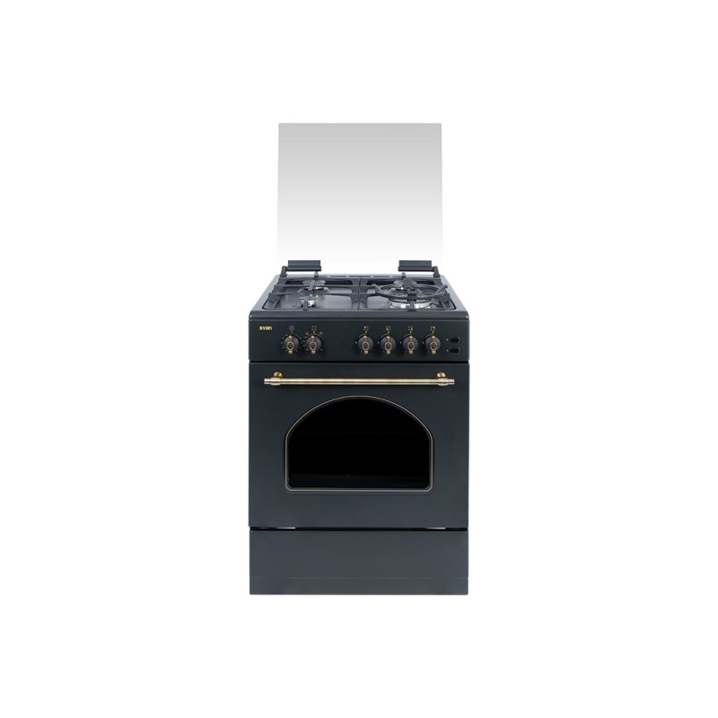 SVAN SKGW4600RN cocina Cocina independiente Gas Encimera de gas Negro