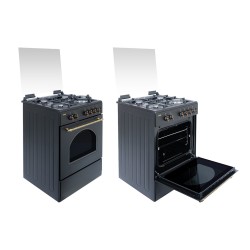 SVAN SKGW4600RN cocina Cocina independiente Gas Encimera de gas Negro