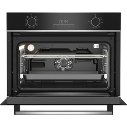 Beko b300 BBCM13300XC horno 48 L Negro, Acero inoxidable