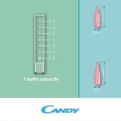 Candy DiVino CCVB 15 1 Integrado Negro 7 botella(s)