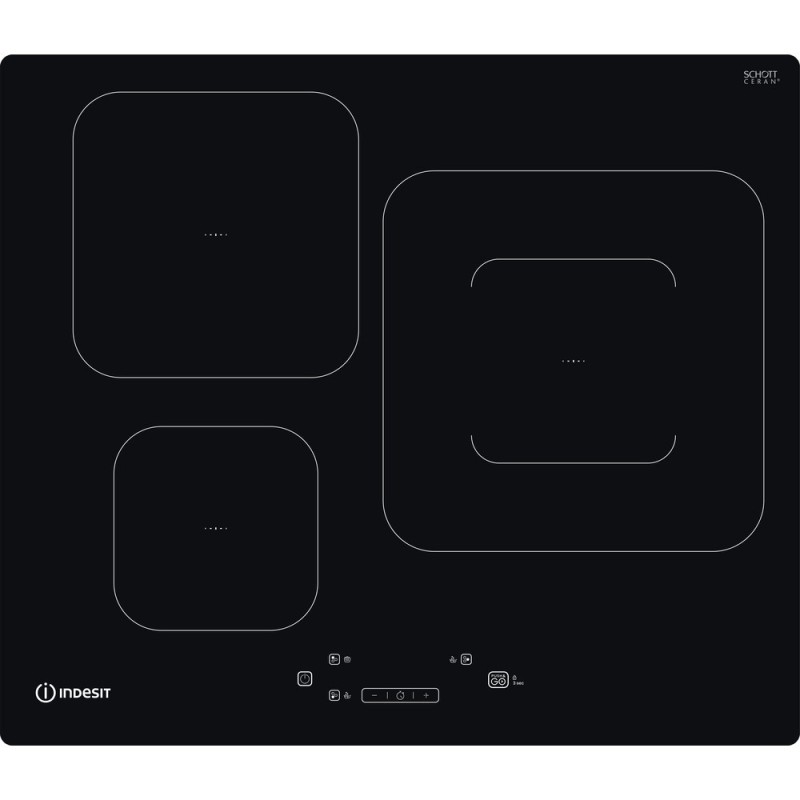 Indesit IS 55Q60 NE Negro Integrado 59 cm Con placa de inducción 3 zona(s)