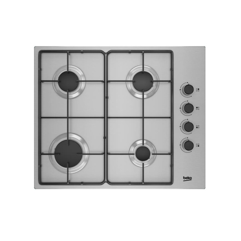 Beko HIGG 64103 SX hobs Acero inoxidable Integrado 60 cm Encimera de gas 4 zona(s)