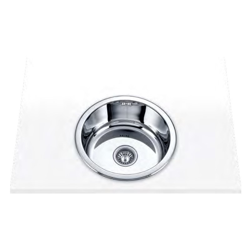 Edesa K2 SE 45 1C Lavabo sobre-encimera Círculo Acero inoxidable