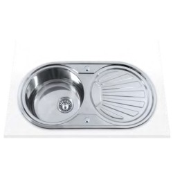 Edesa K2 SE 84 1C1E Reversible Lavabo sobre-encimera Rectangular Acero inoxidable