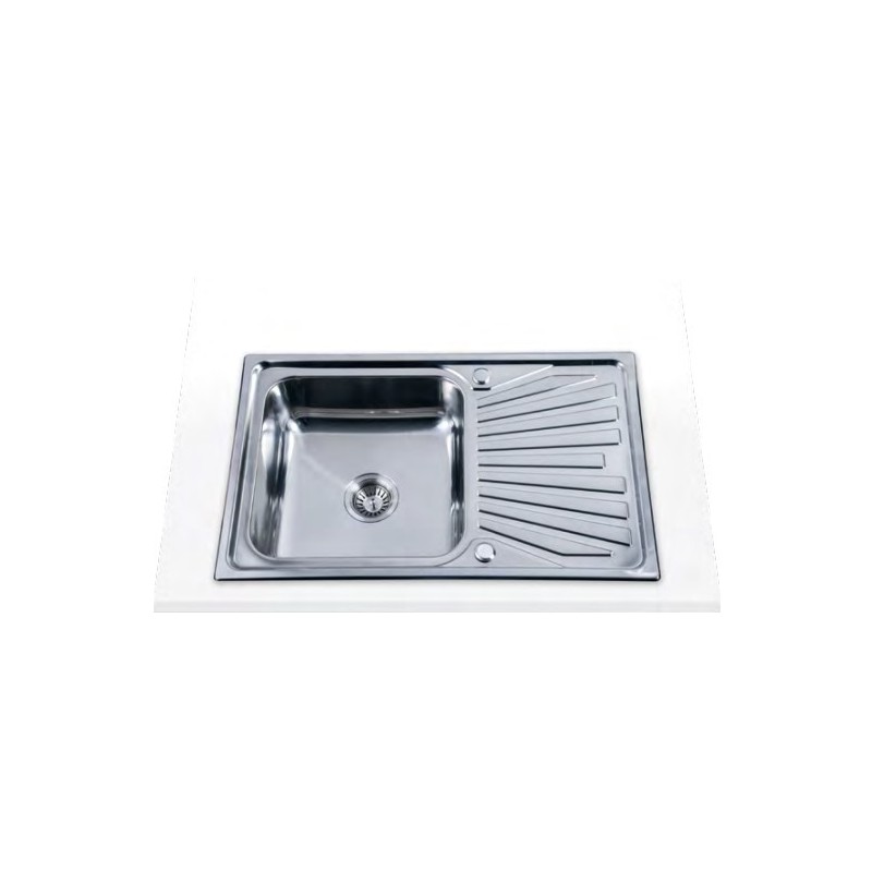Edesa Veleta SE 80 1C1E Lavabo sobre-encimera Rectangular Acero inoxidable