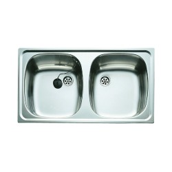 Teka E 800.440 2C Fregadero encastrado bajo encimera Rectangular Acero inoxidable