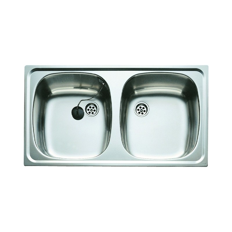 Teka E 800.440 2C Fregadero encastrado bajo encimera Rectangular Acero inoxidable