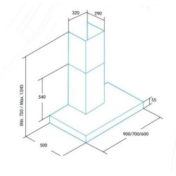 Edesa ECB-6611 X De pared Acero inoxidable 645 m³ h
