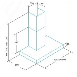 Edesa ECB-7611 X De pared Acero inoxidable 645 m³ h