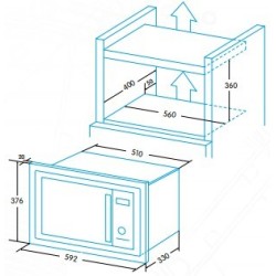 Edesa EMW-2020-IG X Acero inoxidable Microondas con grill Integrado 20 L 700 W