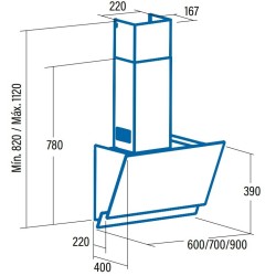 CATA JUNO 900XGWH De pared Blanco 575 m³ h