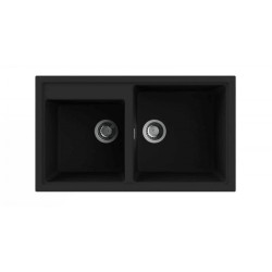 Nodor NorGranite 86.50 2B BK Lavabo sobre-encimera Rectangular Granito