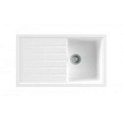 Nodor NorGranite 86.50 1B 1D WH Lavabo sobre-encimera Rectangular Granito
