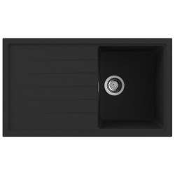Nodor NorGranite 86.50 1B 1D BK Lavabo sobre-encimera Rectangular Granito