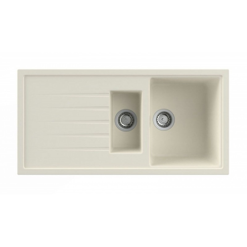 Nodor NorGranite 100.50 1B 1 2B 1D BG Lavabo sobre-encimera Rectangular Granito