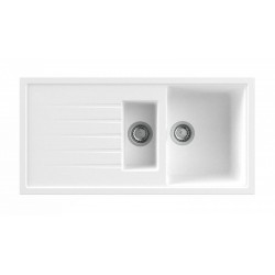 Nodor NorGranite 100.50 1B 1 2B 1D WH Lavabo sobre-encimera Rectangular Granito