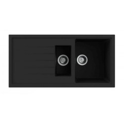 Nodor NorGranite 100.50 1B 1 2B 1D BK Lavabo sobre-encimera Rectangular Granito