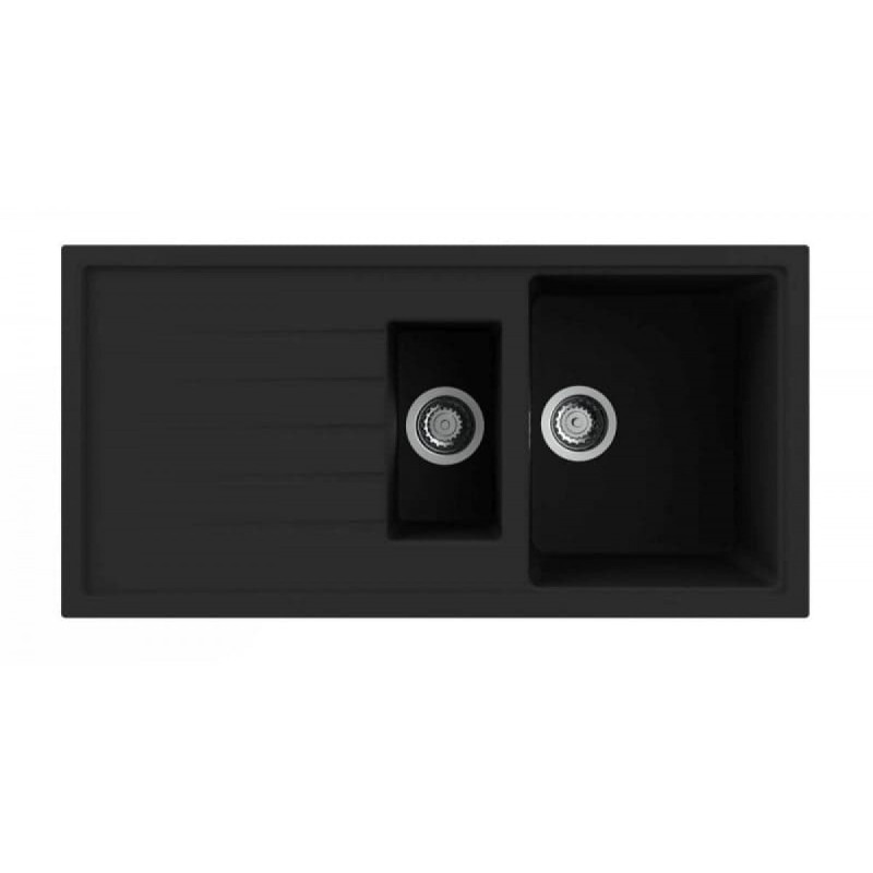 Nodor NorGranite 100.50 1B 1 2B 1D BK Lavabo sobre-encimera Rectangular Granito