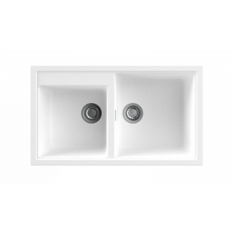 Nodor NorGranite 86.50 2B WH Lavabo sobre-encimera Rectangular Granito