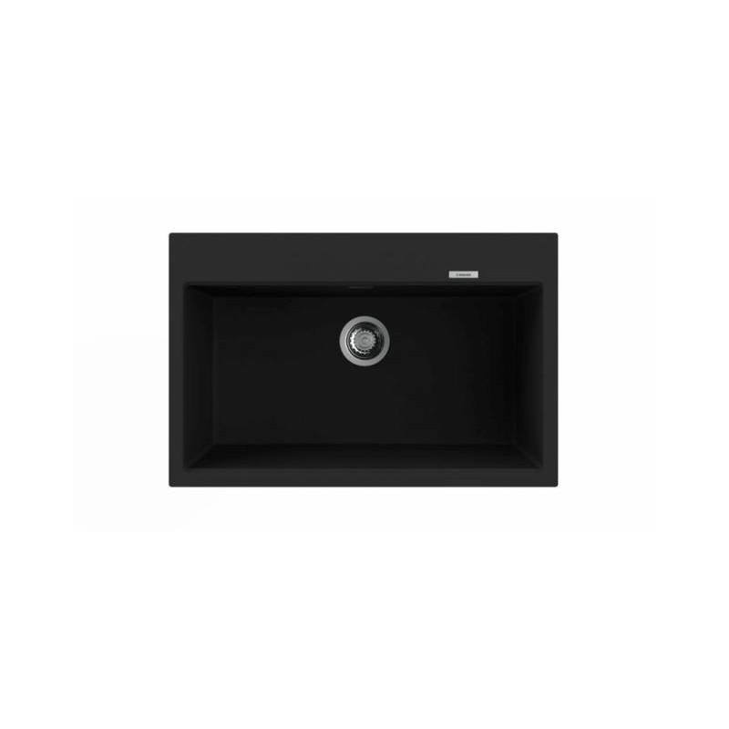 Nodor NorGranite 78.50 1B BK Lavabo sobre-encimera Rectangular Granito
