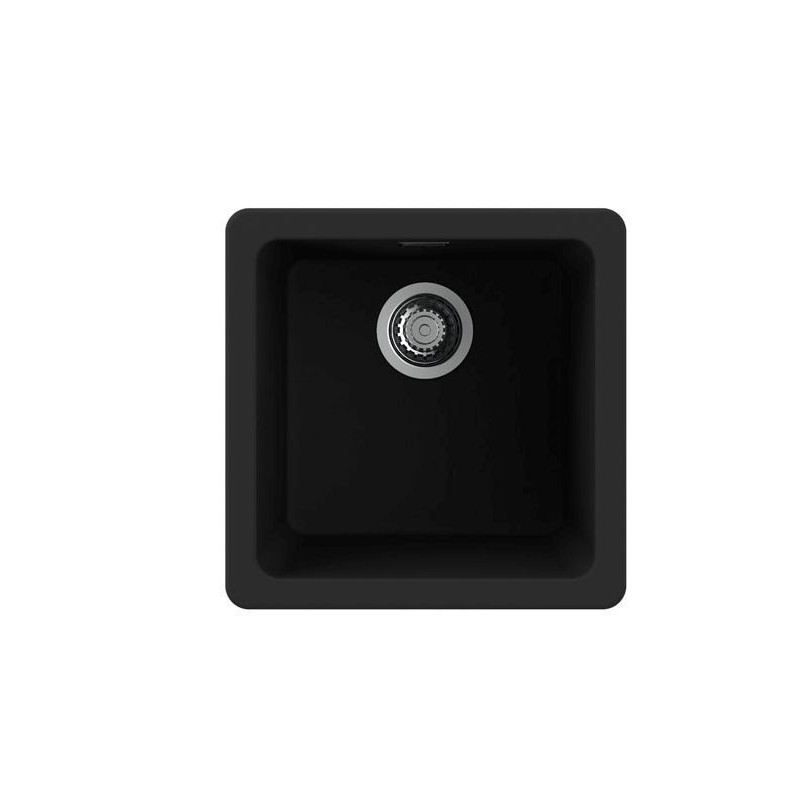 Nodor NorGranite 40.40 1B BK Fregadero encastrado bajo encimera Plaza Granito