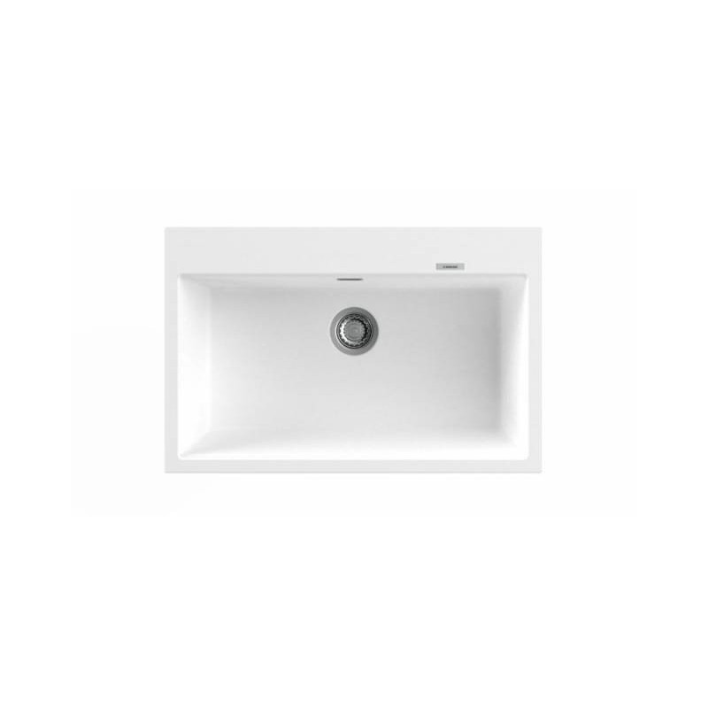 Nodor NorGranite 78.50 1B WH Lavabo sobre-encimera Rectangular Granito