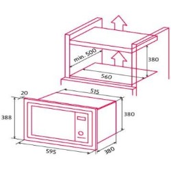 Nodor NorChef MW 25 DG DB Negro Microondas combinado Integrado 25 L 900 W