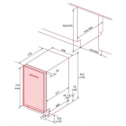 Nodor NorCare DW4590 I Completamente integrado 9 cubiertos