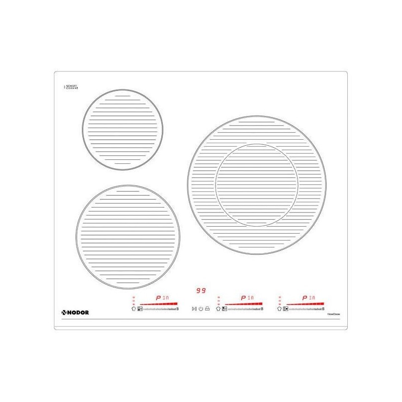Nodor NorCook IH N6320 SW Blanco Integrado 59 cm Con placa de inducción 3 zona(s)