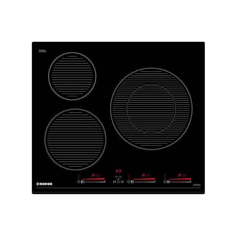 Nodor NorCook IH N6320 BK Negro Integrado 59 cm Con placa de inducción 3 zona(s)