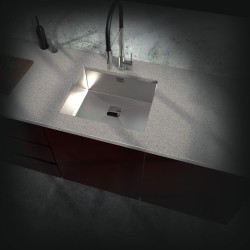 Nodor NorAce 45.40 1C R10 CP Fregadero encastrado bajo encimera Rectangular Acero inoxidable