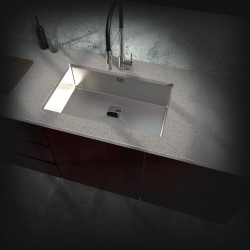 Nodor NorAce 70.40 1C R10 CP Fregadero encastrado bajo encimera Rectangular Acero inoxidable