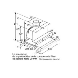 Siemens iQ300 LI67SA531 campana Semintegrada (extraíble) Plata 399 m³ h