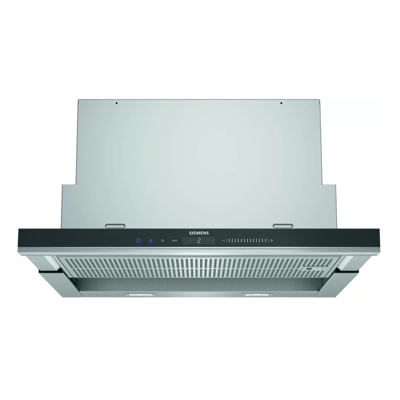 Siemens iQ700 LI69SA684 campana Semintegrada (extraíble) Negro, Acero inoxidable 935 m³ h