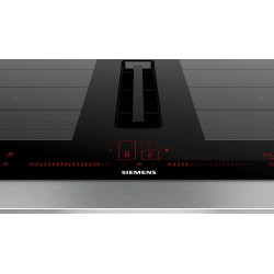 Siemens iQ700 EX875LX67E hobs Negro, Acero inoxidable Integrado 80 cm Con placa de inducción 4 zona(s) Campana integrada