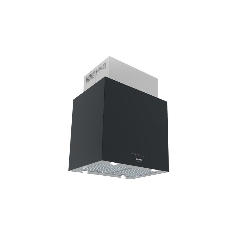 Nodor NorBreeze Isla Cube Glass Eco 60 BK Negro 820 m³ h