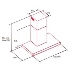 Nodor NorBreeze Slim 90 BK De pared Negro 852 m³ h