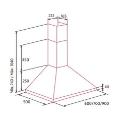 Nodor NorBreeze Scala 60 De pared Acero inoxidable 850 m³ h