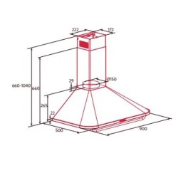Nodor NorBreeze Spirit RR De pared Rojo 560 m³ h