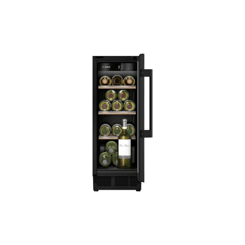 Bosch KUW20VHF0 enfriador de vino Nevera de vino Integrado Negro 21 botella(s)