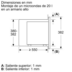 Balay 3CG6142X3 microondas Acero inoxidable Microondas con grill Integrado 20 L 800 W