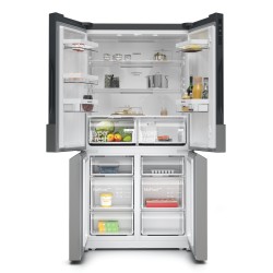 Siemens iQ300 KF96NVPEA nevera puerta lado a lado Independiente 605 L Plata