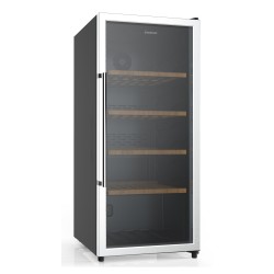Corbero CFKWC102SW enfriador de vino Nevera de vino Independiente Aluminio, Negro 102 botella(s)