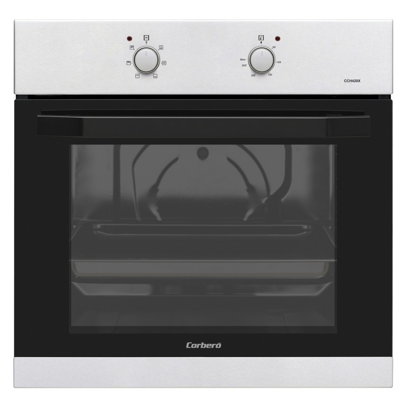 Corbero CCHEV602X cocina Cocina familiar tipo industrial Eléctrico Quemador en espiral Negro, Acero inoxidable