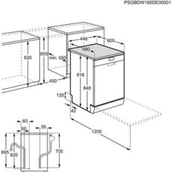 Electrolux ESA22100SW Independiente 9 cubiertos